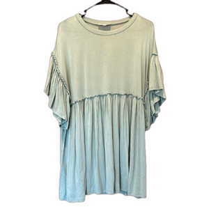 Mable Sage Green Babydoll Mini Dress Size Medium